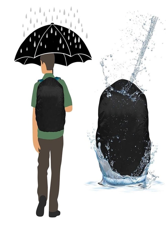 castanea Umbrella for Rain with Bag Cover for Rain, Windproof, UV Protection with 3 Fold Umbrella and Waterproof Bag Cover for Travel (Black Umbrella & Bag Cover) - Image 2